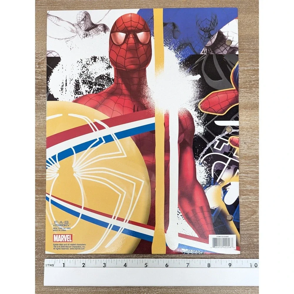 The Amazing Spider Man School 2 Pocket Binder File Folder 2006 Design -Lot of 3